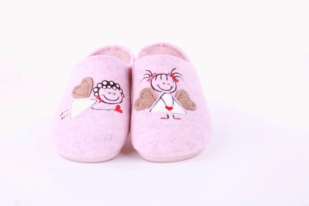 Calzamur Damen Winter Pantoffel Hausschuh Filz  rosa S21 66800367 