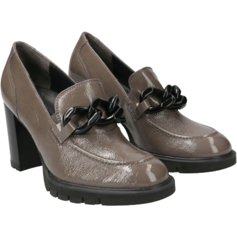Paul Green Pumps Hochfront - Pumps Knautschlack Leder fango S22 -  3794-022 