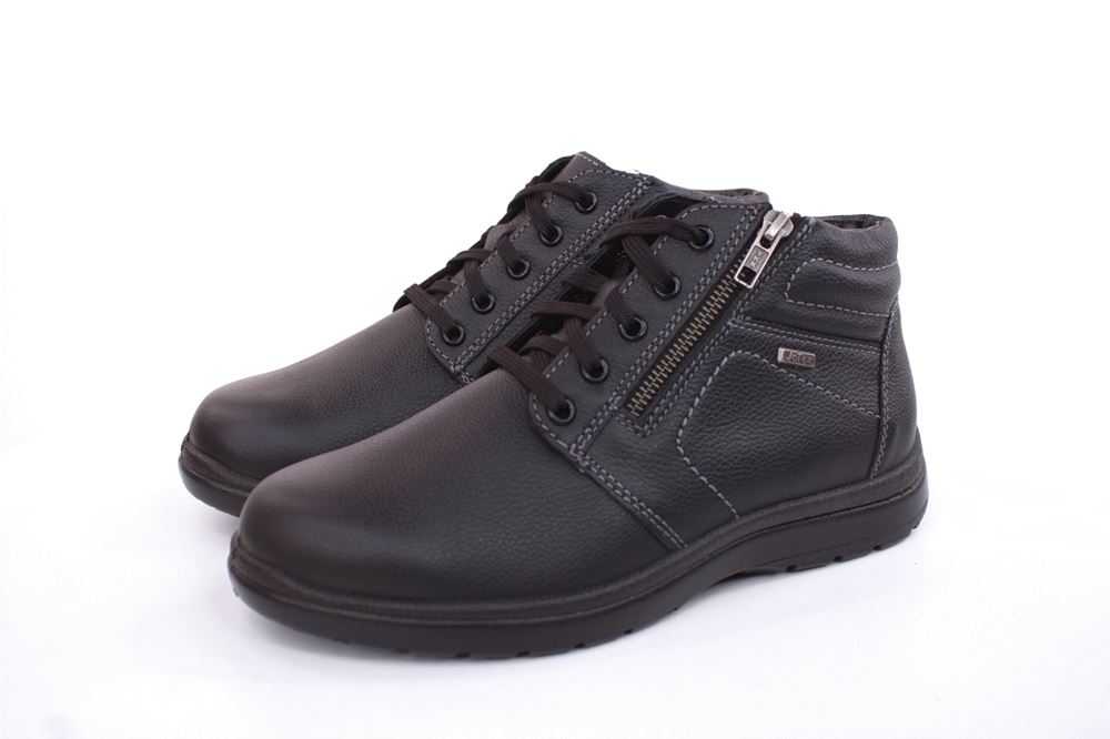 Jomos Herren Schnürschuh Knöchelhoh Leder TEX- Membran Comfortweite H schwarz S22 464902 48 | 000 schwarz | 