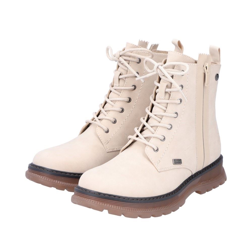 Rieker Antistress Damen Schnürboot Schnürstiefelette TEX- Membran beige S22 92821-62 