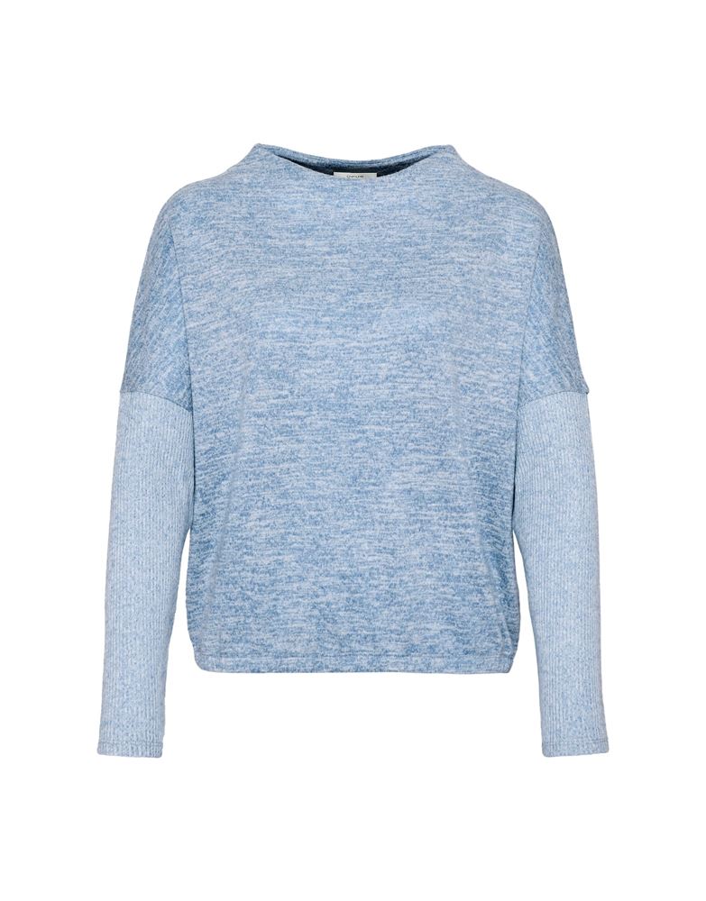 OPUS Shirt Salouna Gummibund überschnittene Schulter blau S13 1011205984100 