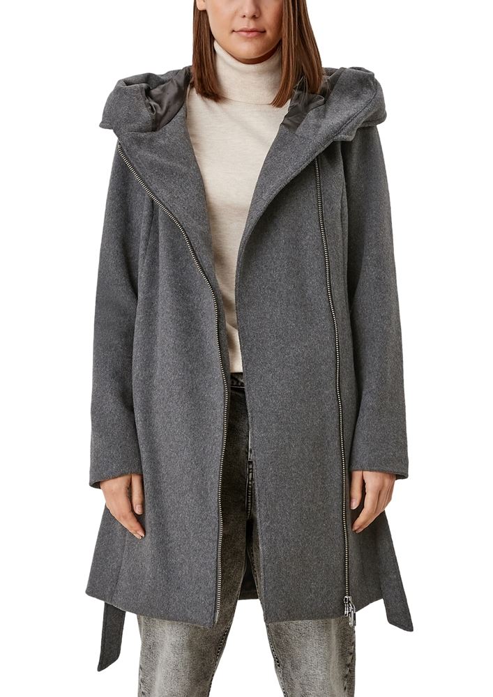 s.Oliver Kapuzenmantel Wollmix schwarz S21 2065704 40 | 9898 black | 