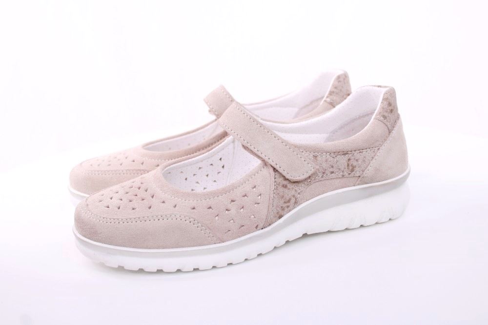 Aco Riemchenschuh DAHLIE 03  Slipper Ballerina Riemen beige S12  1125/10183 40 | 1050/2370 cream | 