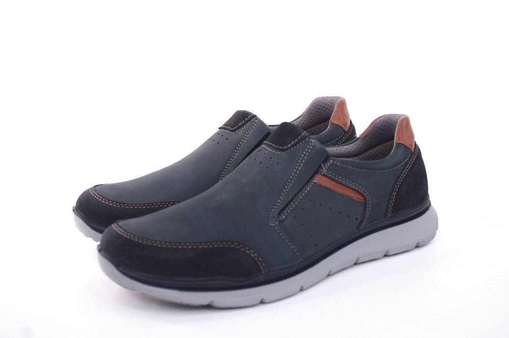 IMAC Herren Slipper Veloursleder blau S12 152421 44 | blu cognac | 