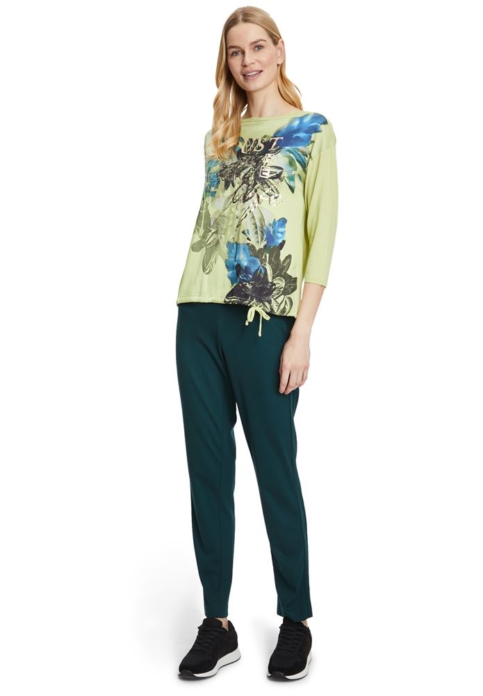 Betty Barclay Blusenshirt 3/4 Arm U - Boot - Ausschnitt grün Floral S12 22382995 36 | 5853 Green /Kha | 