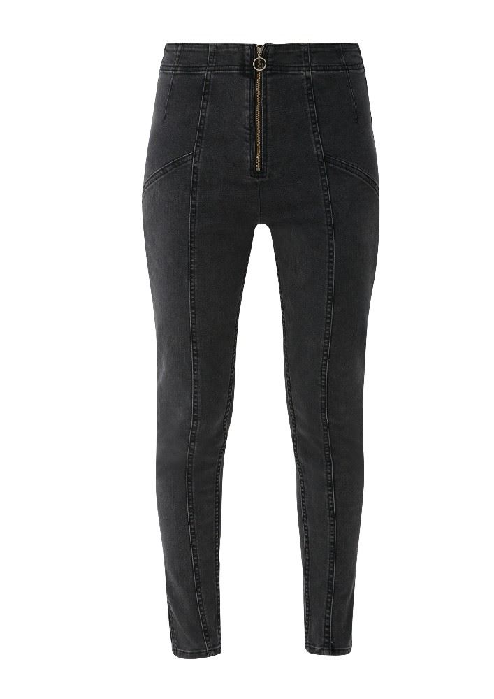 QS designed by Slim-Jeans mit Ziernähten dunkelgrau S22  2118872 36 | 98Z4 GREY/BLACK | 