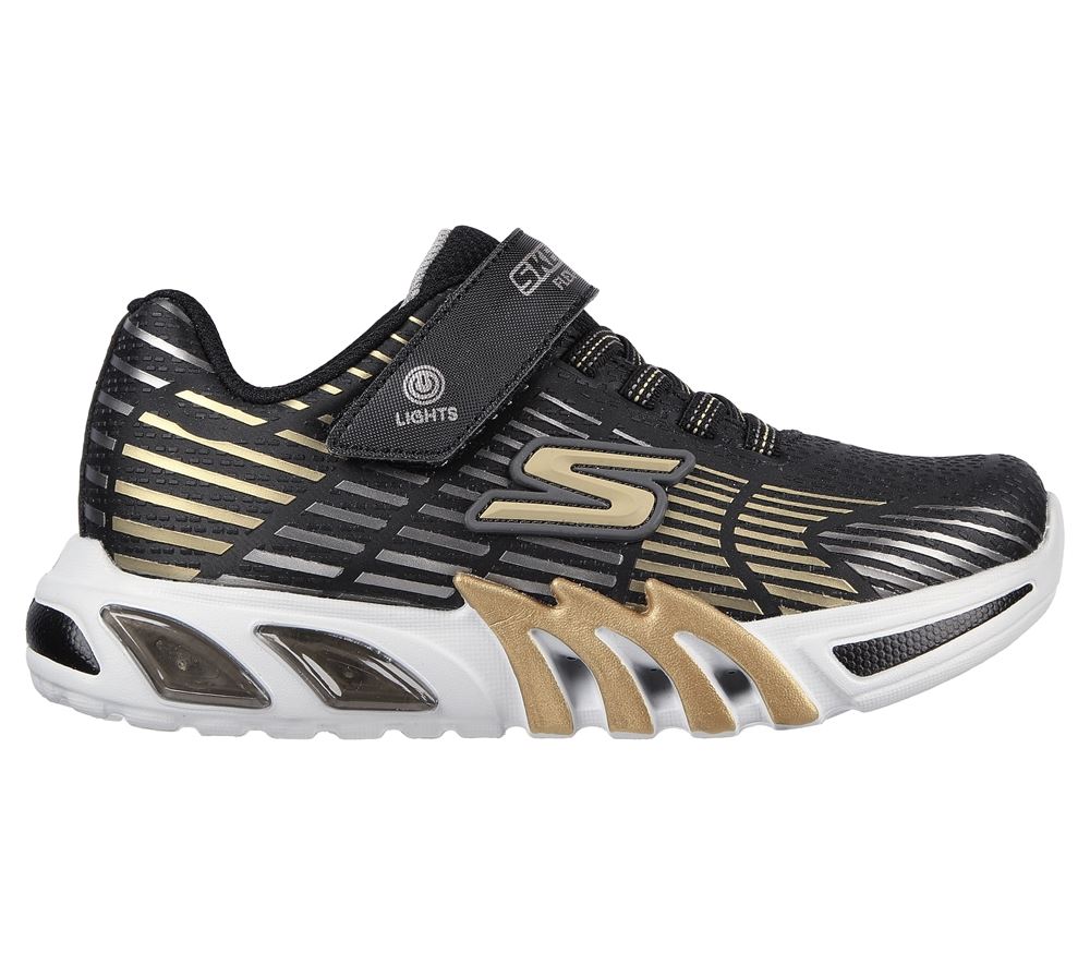 Skechers Flex Glow Elite BKGD S Lights Sneaker Kinder Jungen schwarz S12   400135L 32 | BKGD | 