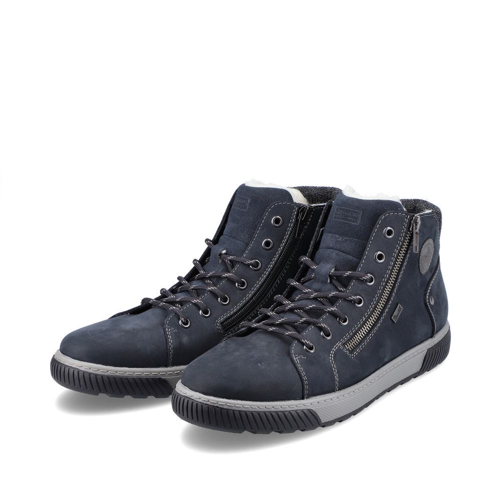 Rieker Antistress Herren Schnürboot TEX- Membran blau S21 38920-14 45 | pazifik/rauch/g | G