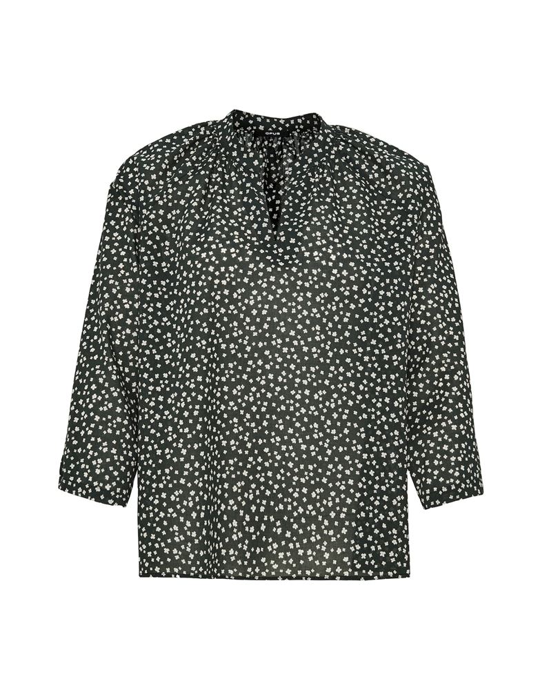 OPUS Bluse Fentura 3/4 Arm Allover-Print grün S22 10098510789144 