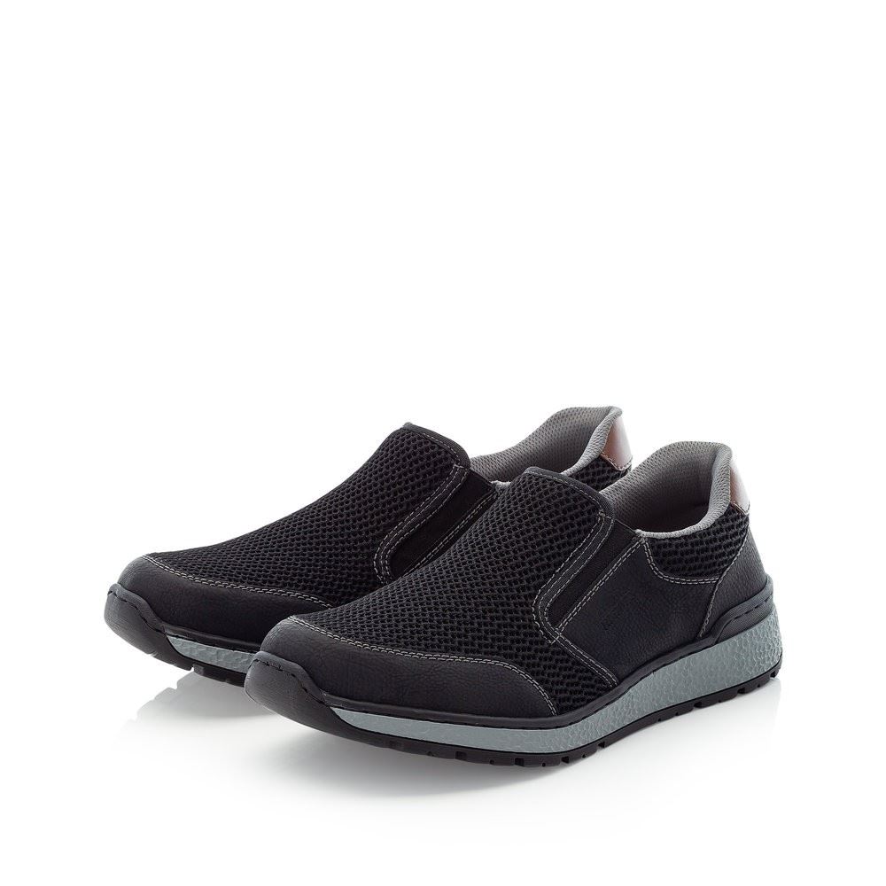 Rieker Slipper Gummizug Antistress schwarz  B9072-00 