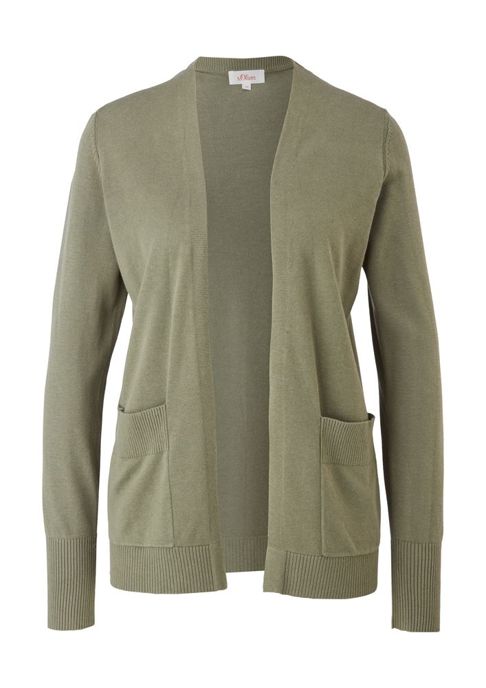 s.Oliver Strickjacke aus Viskosemix grau S22  2112223 38 | 7928 GREEN | 