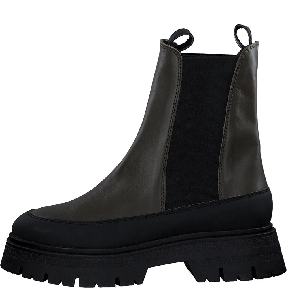 Tamaris Chelsea- Boots Stiefelette TOUCHit- Fußbett grün S22 1-1-25461-29 