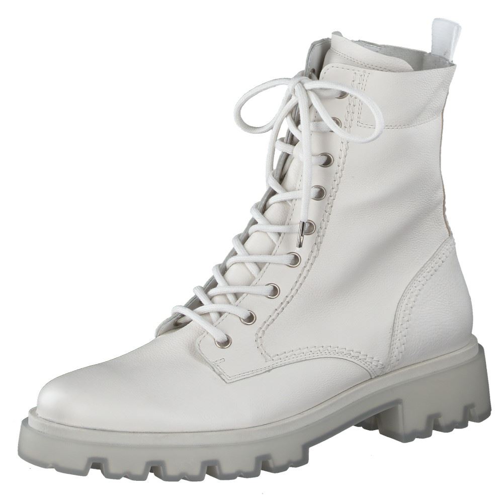 Paul Green Boots Schnürstiefel ivory Leder S22  9001-052 8 | ivory | 