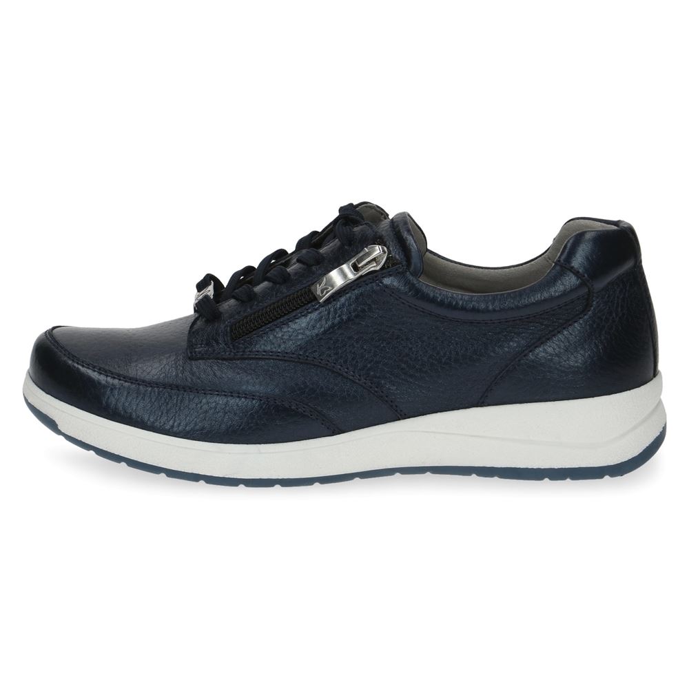 Caprice walking on Air Damen Sneaker Leder Wechselfußbett blau S13  9-9-23751-20 