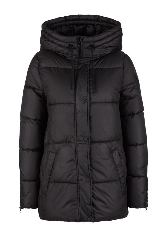 s.Oliver Steppjacke schwarz Kapuze S20 2055220 40 | 9999 black | 