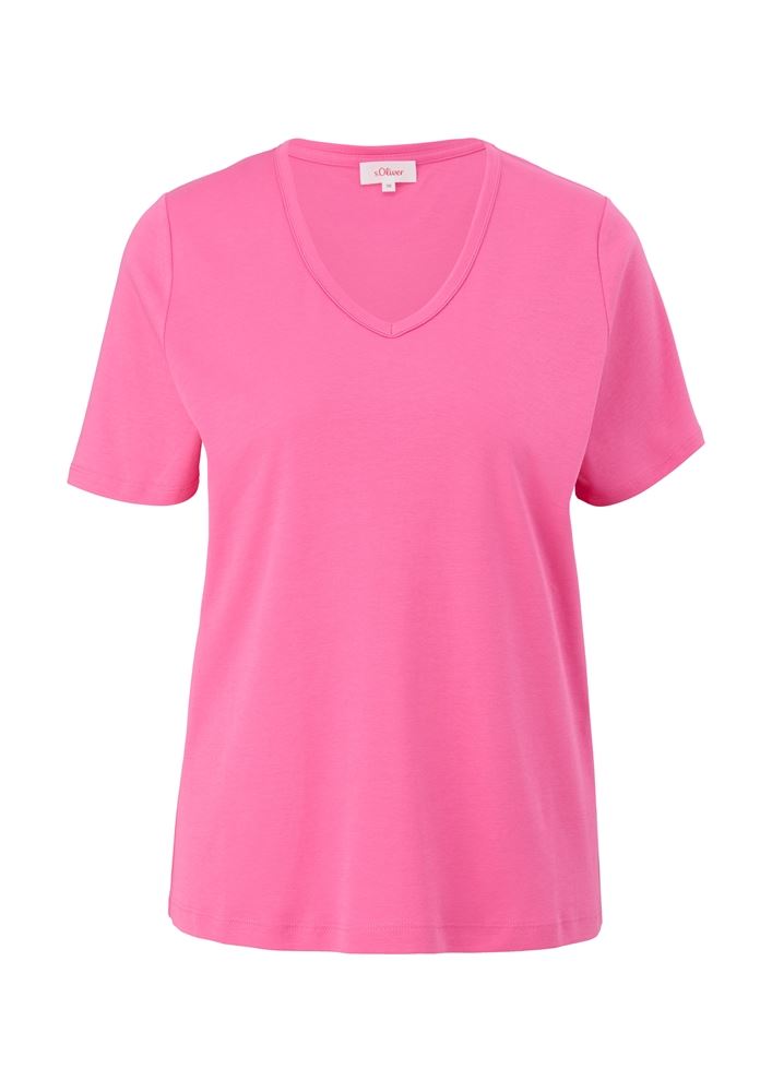 s.Oliver T-Shirt aus Baumwolljersey rosa, blau, grün S13  2135223 