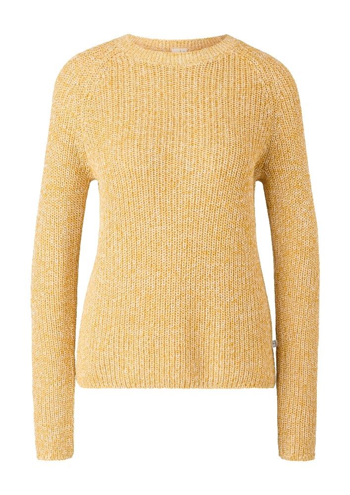 QS designed by Pullover in melierter Optik gelb, türkis S22  2119333 