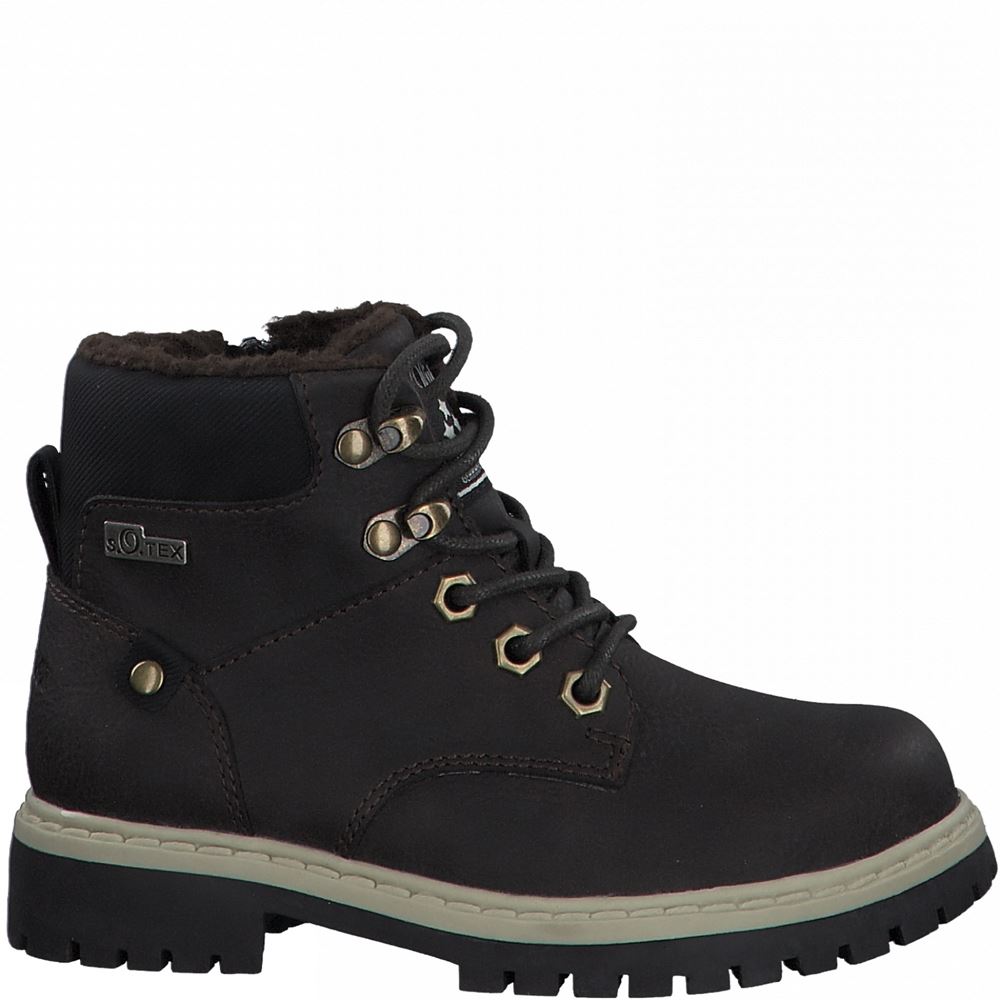 s.Oliver Schnürboots braun Tex - Membran Reißverschluss S21 5-5-46101-27 