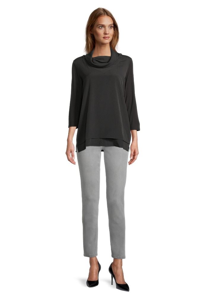 Betty Barclay Blusenshirt 3/4 Arm Wasserfallausschnitt schwarz S21 20472646 
