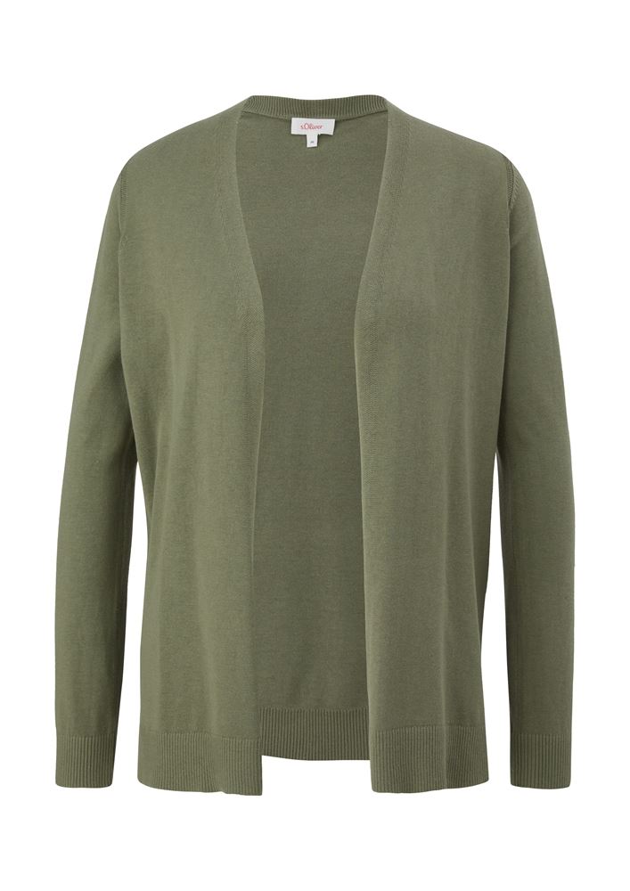 s.Oliver Strickjacke aus Viskosemix grün, braun, grau, schwarz S13  2127027 