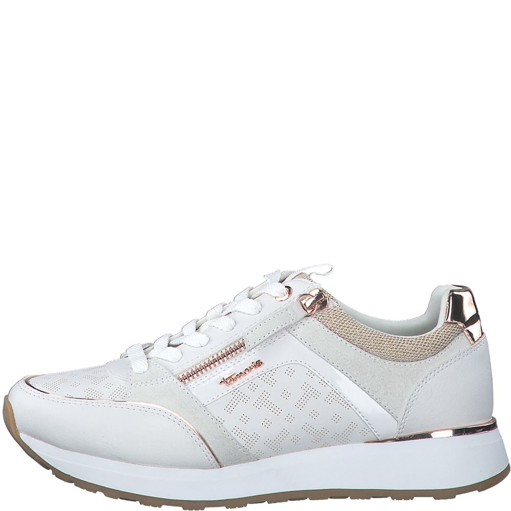 Tamaris Sneaker Schnürschuh Wechselfußbett weiß S13 1-1-23726-20 