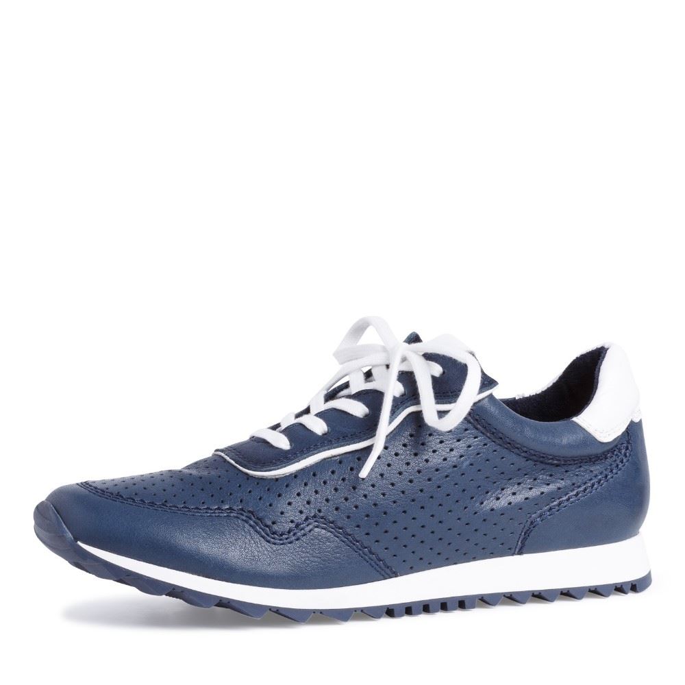 Tamaris Schnürer Sneaker Leder navy  1-1-23618-26 37 | 810 NAVY/WHITE | 