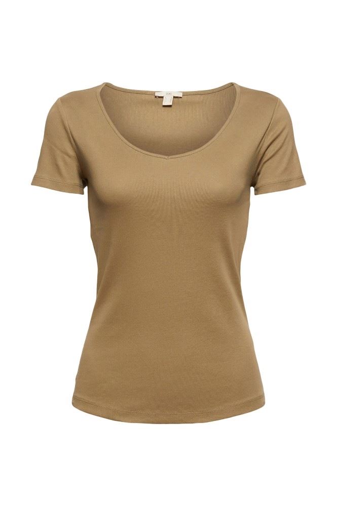 EDC Basic T- Shirt V-Neck 041CC1K305 XL | C345 LIGHT KHAK | 