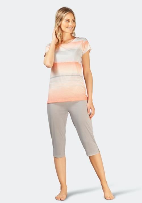 Hajo Schlafanzug 1/2 Arm mit Capri Hose 45775 