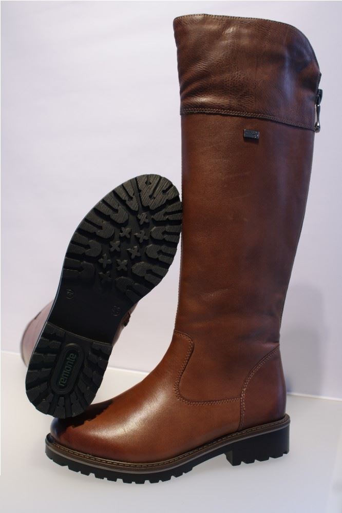 Remonte Stiefel Leder variabler Schaft  TEX-Membran braun R6581 