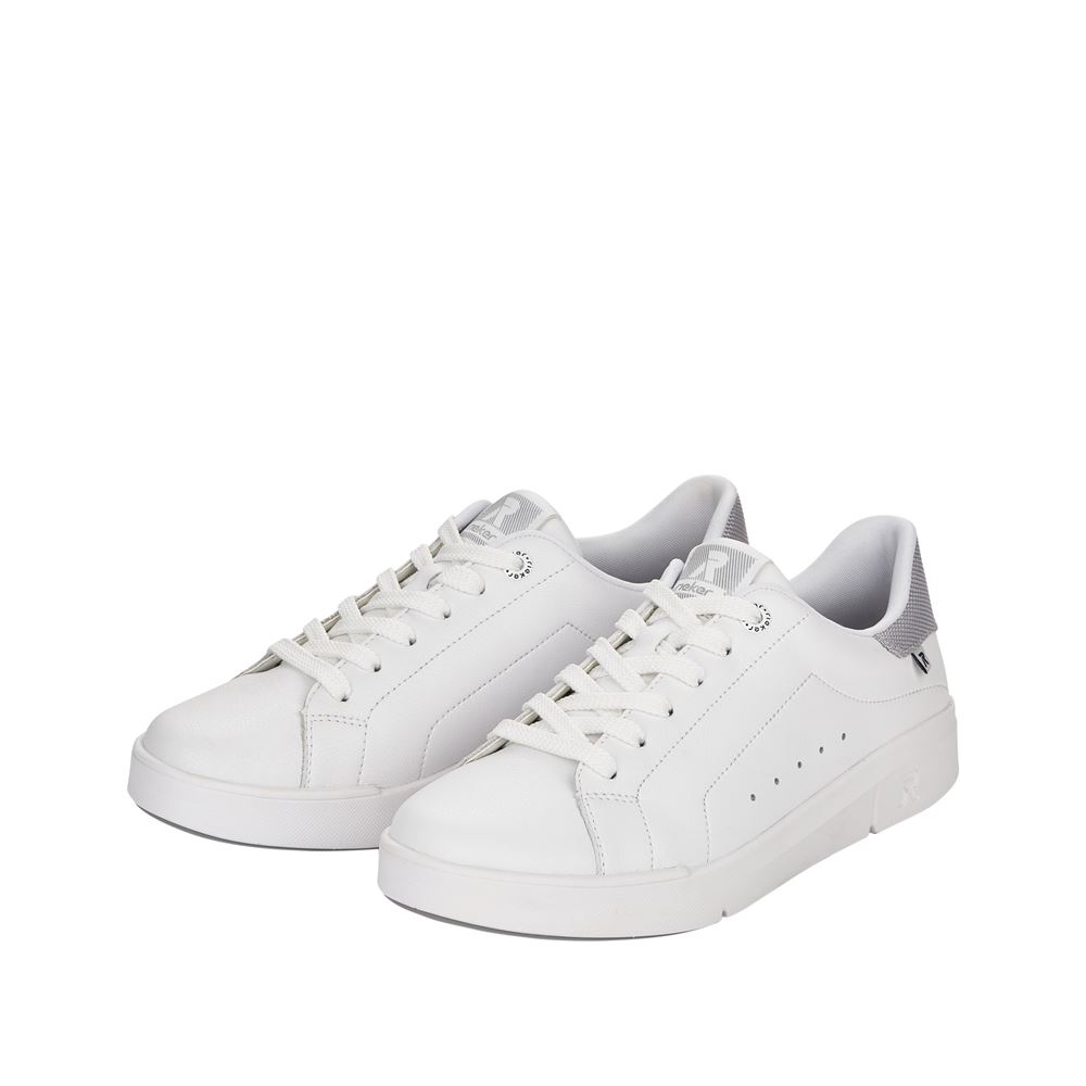 Rieker R- Evolution Sneaker Halbschuh Leder weiß S12 41902-80 36 | weiss/cement/we | F