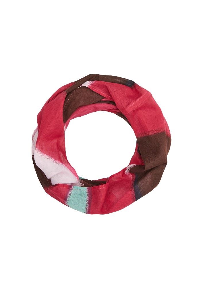 s.Oliver Tuch Loop Baumwolle gemustert  rot, blau S12  2117783 OneSize | 66B8 petrol AOP | 
