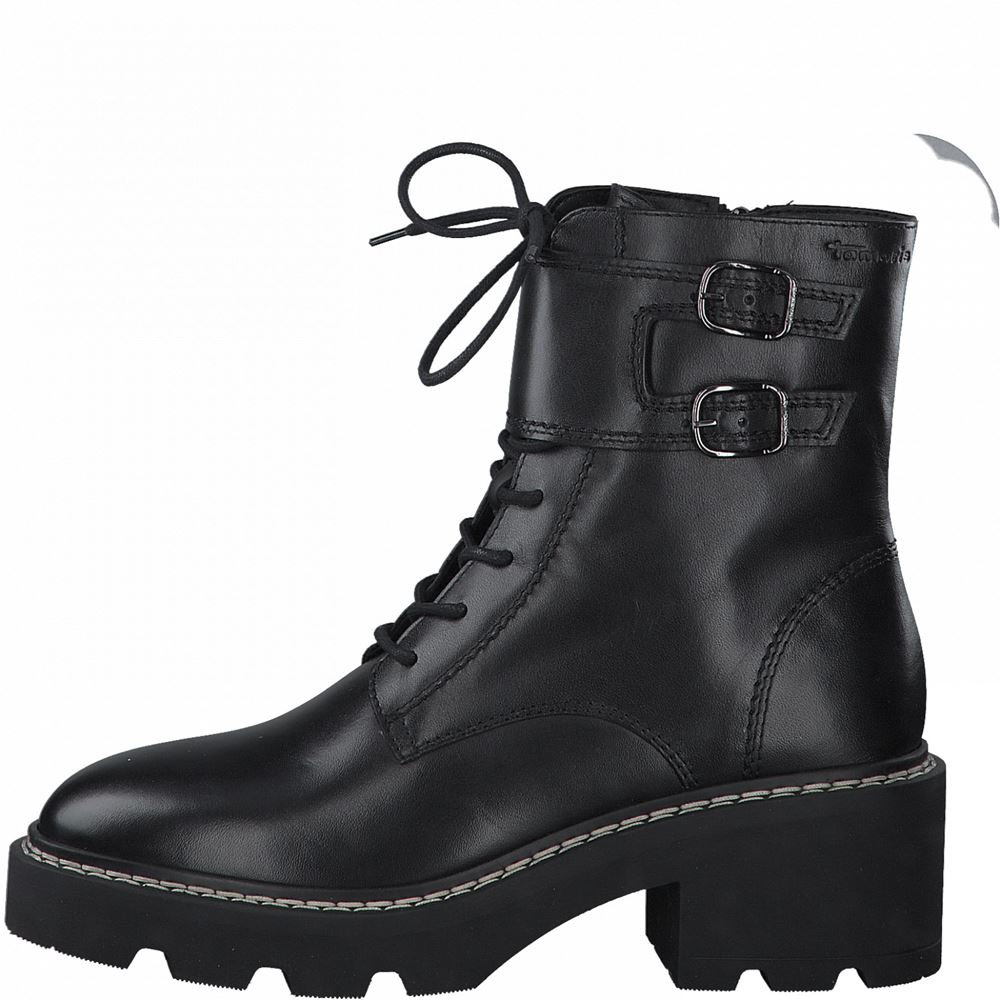 Tamaris Stiefelette Schließe Leder schwarz S21  1-1-25271-27 41 | 003 BLACK LEATH | 