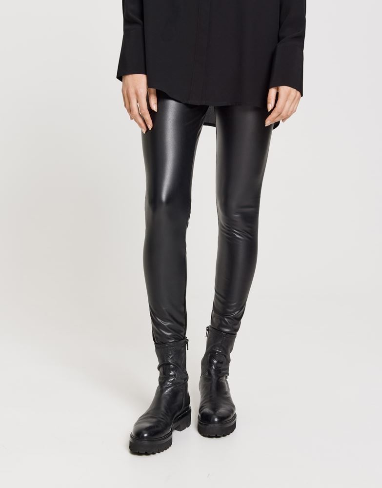 OPUS Leggings Elyssa Lederimitat schwarz S21 229304425#O1009 