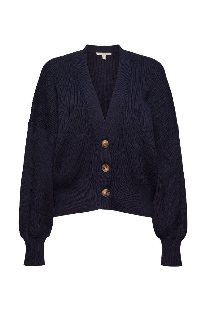 EDC Cardigan Strickjacke Biobaumwolle  blau S12 992CC1I302 