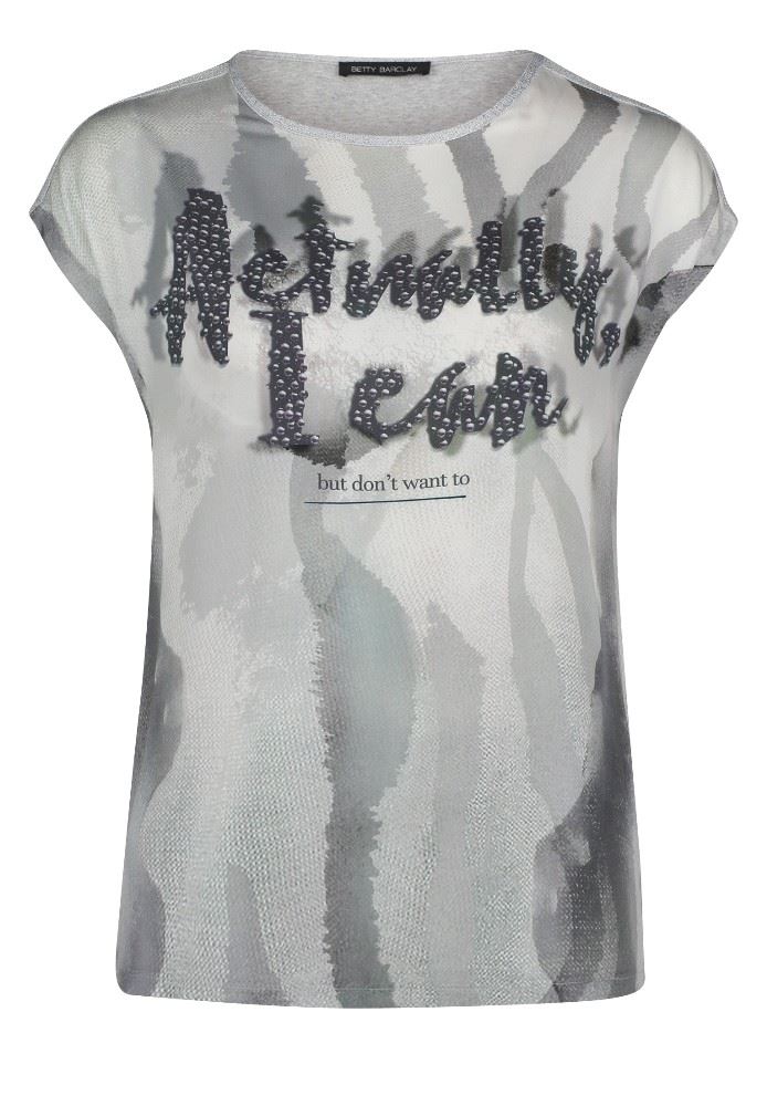 Betty Barclay Blusenshirt UBoot Viskose grau  S11 28532354 38 | 9813 Grey/Cream | 