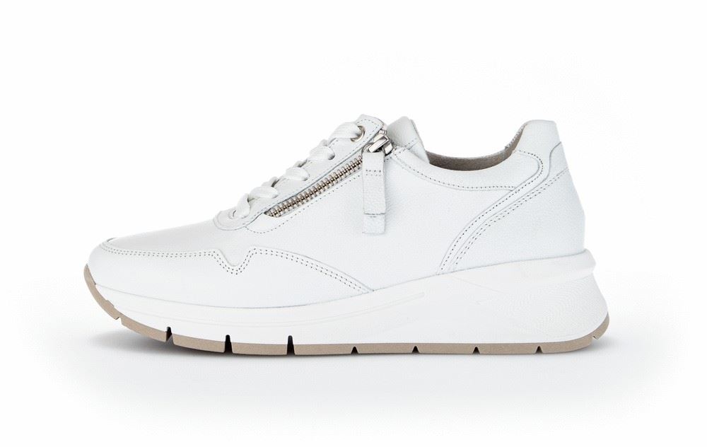 Gabor Sneaker low Leder Comfort- Mehrweite Wechselfußbett weiß S12 86.587.50 7 | weiss | H