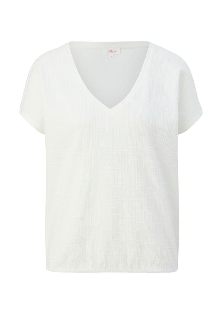 s.Oliver T-Shirt mit Fledermausärmeln weiß, grün, schwarz S13  2130700 