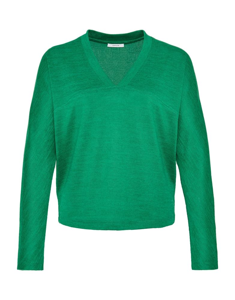 OPUS Shirt Saslo V- Ausschnitt grün S13 10144811123171 40 | 30014 tulip gre | 
