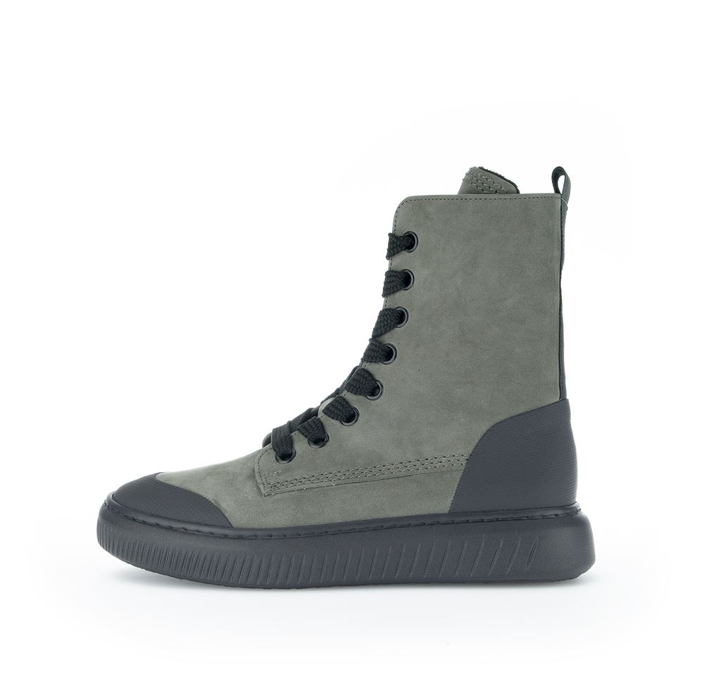 Gabor Damen Winterstiefelette  COMFORT-Mehrweite OPTIFIT-Wechselfußbett warm gefüttert grün S22 96.514.33 