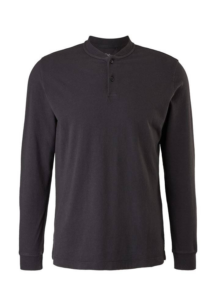 s.Oliver Henley- Shirt langarm blau schwarz S12  2116858 L | 9999 black | 