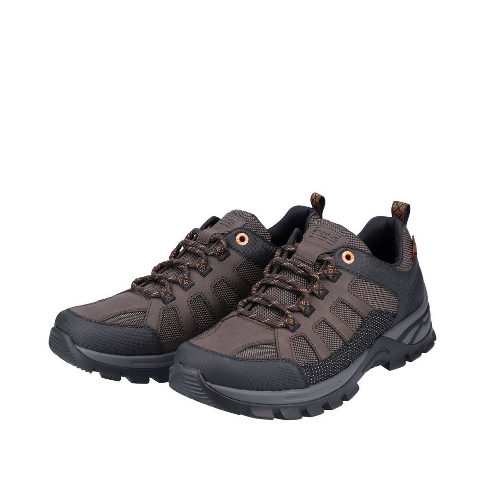 Rieker Antistress Herren Schnürschuh sportlich TEX- Membran braun S22 B6810-25 42 | schwarz/moro/br | G