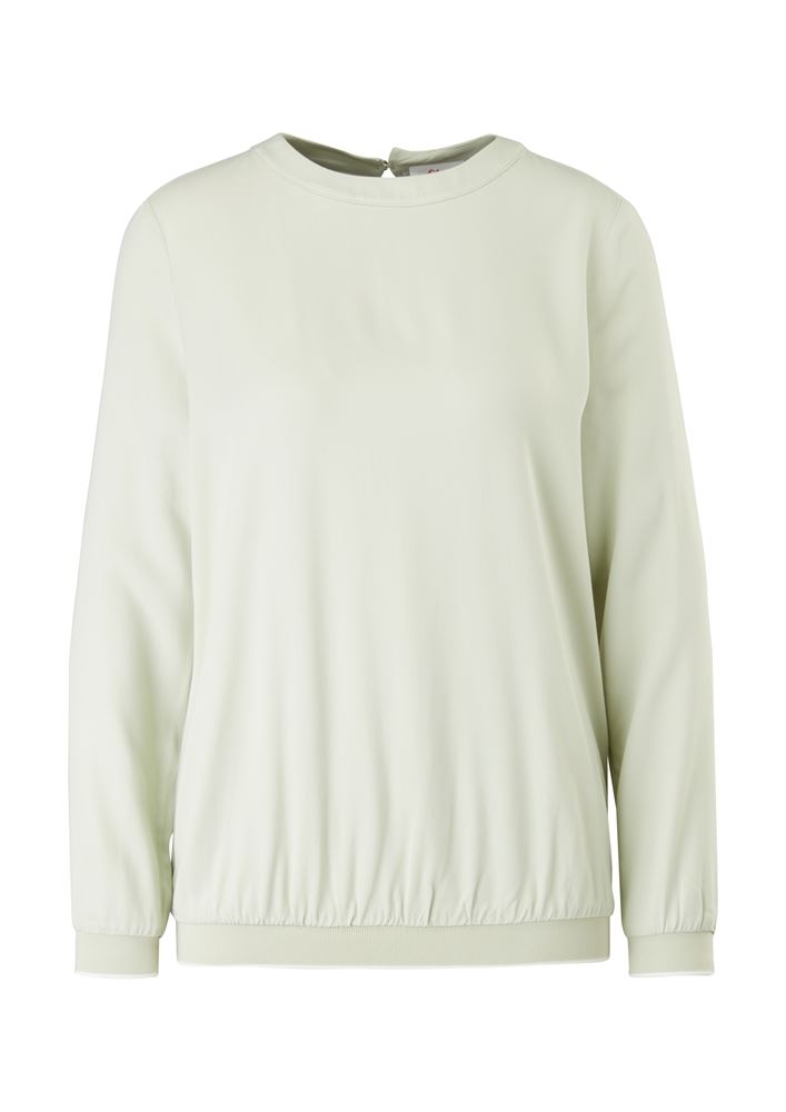 s.Oliver Bluse mit Rippbündchen grün blau S12  2117612 40 | 7206 light gree | 