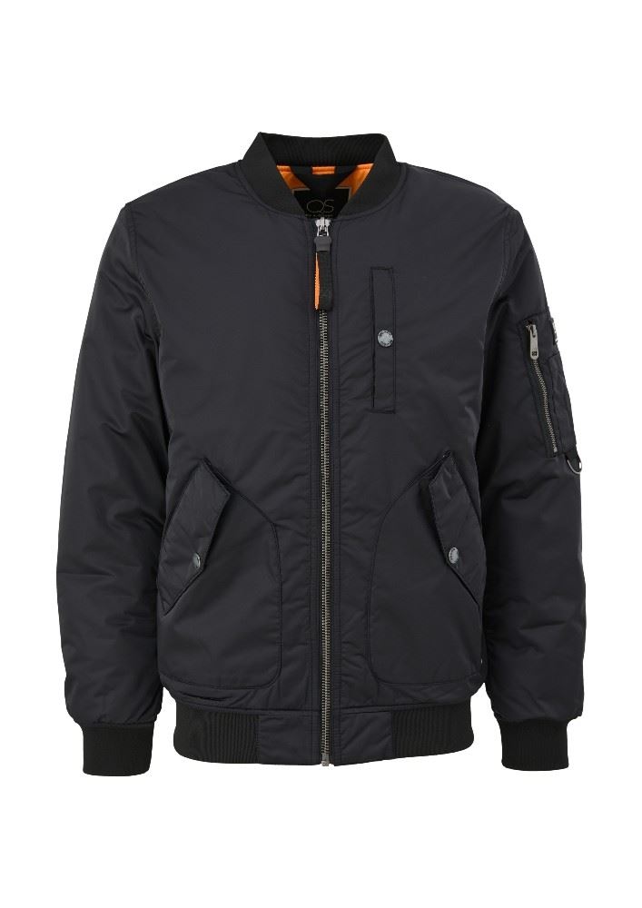 QS designed by Klassische Bomberjacke schwarz S22  2117499 XXL | 9999 GREY/BLACK | 