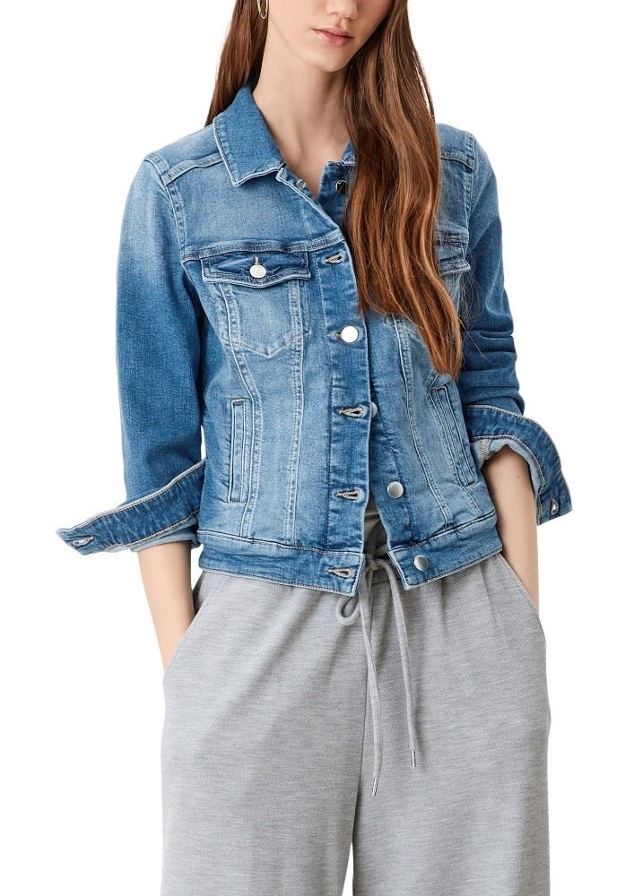 QS designed by Jacke aus Stretchdenim 2111544 XS | 56Z6 blue stret | 