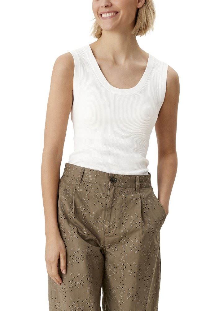 s.Oliver Top aus Rippstoff 2113475 40 | 0210 off-white | 