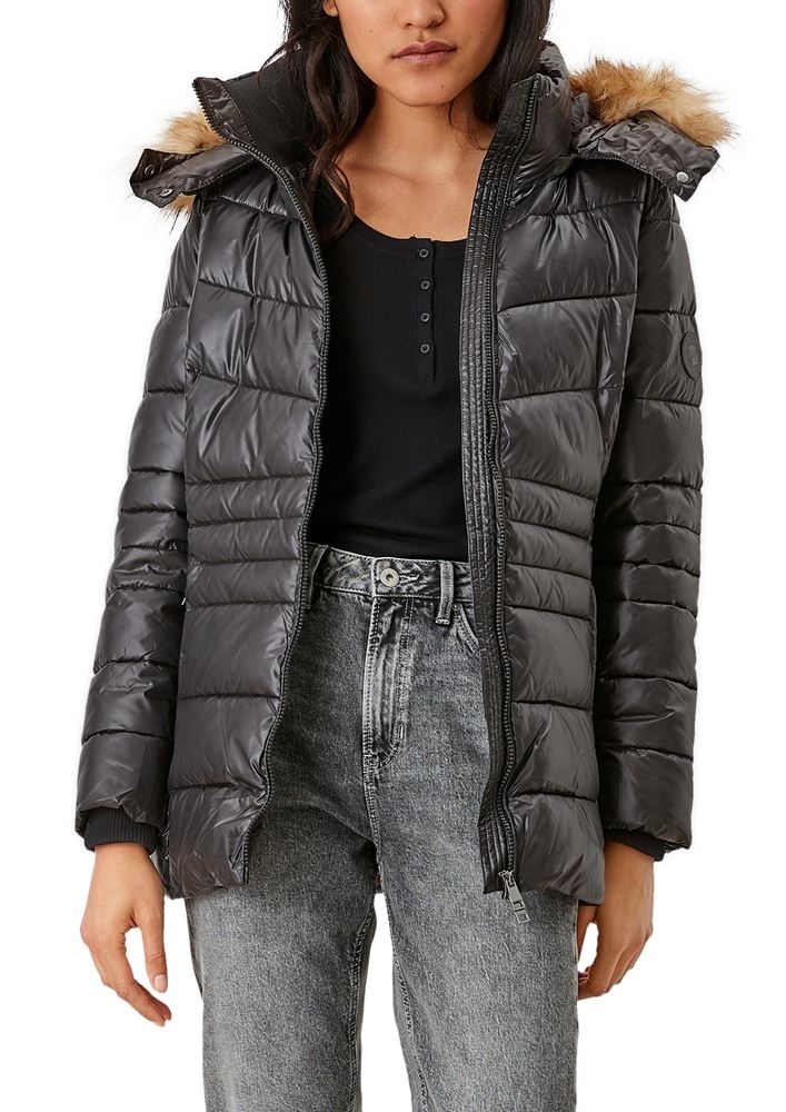 s.Oliver Pufferjacke mit Kapuze schwarz S21 2104577 