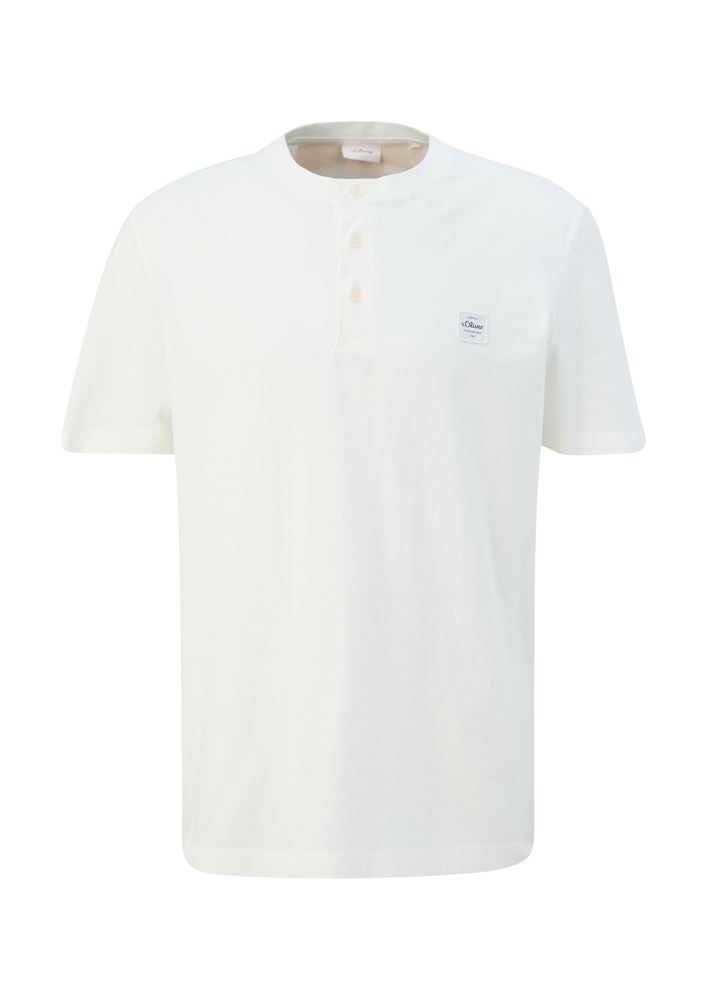 s.Oliver Herren T-Shirt mit Henley-Ausschnitt blau, rosa, weiß S13   2133166 