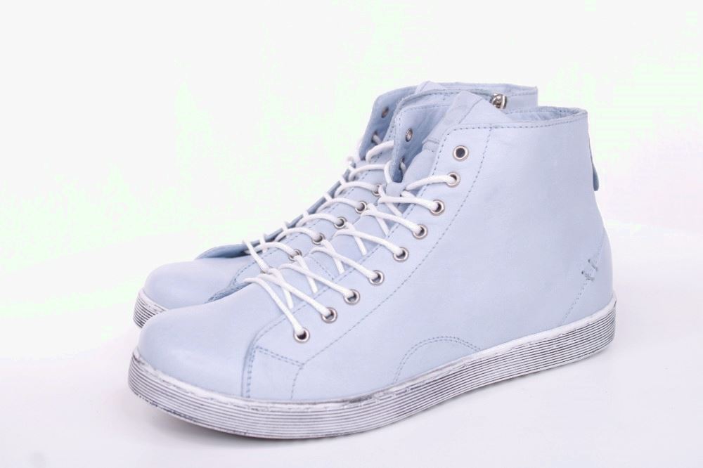 Andrea Conti Sneaker High Leder Reißverschluss blau S12  0341500821 42 | pastellblau | 