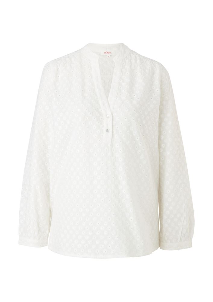 s.Oliver Tunikabluse Broderie Anglaise weiß S12  2111988 36 | 02L1 off-white | 