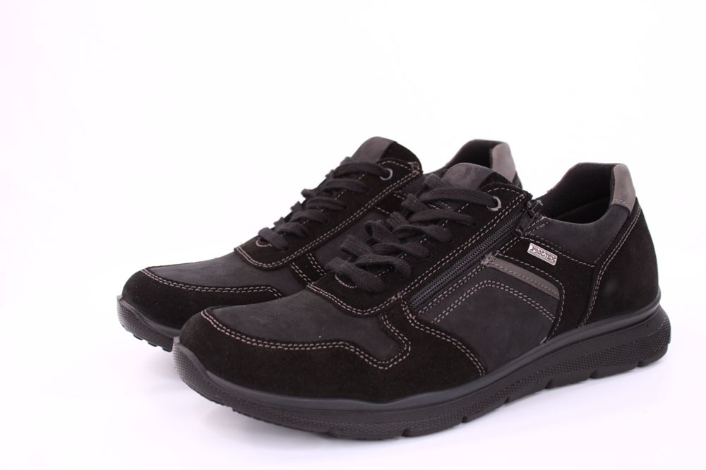 IMAC Herren Schnürschuh Sneaker  Nubukleder bequem schwarz S21 803178 40 | nero | 